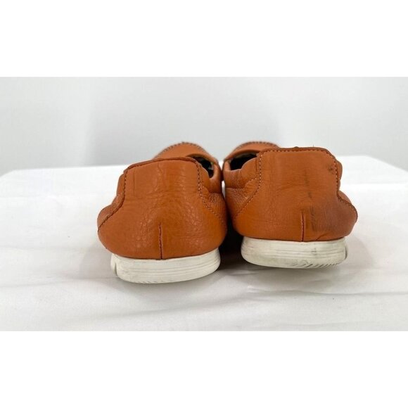 SAS Sunny Slip on Loafer Orange Leather Comfort Shoe Womens Sz 8.5 M Flat Mocca - Picture 6 of 12